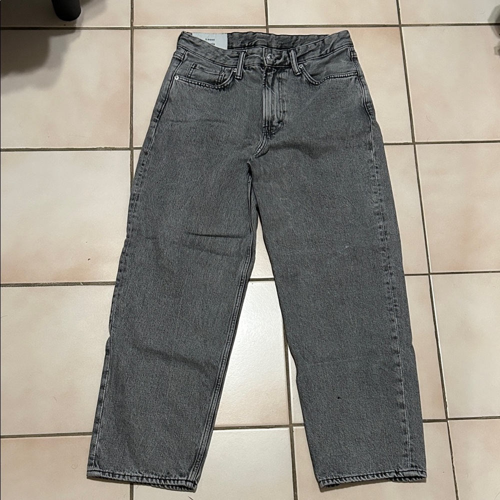 H&M Loose Ample Gray Denim Jeans Baggy Fit Streetwear